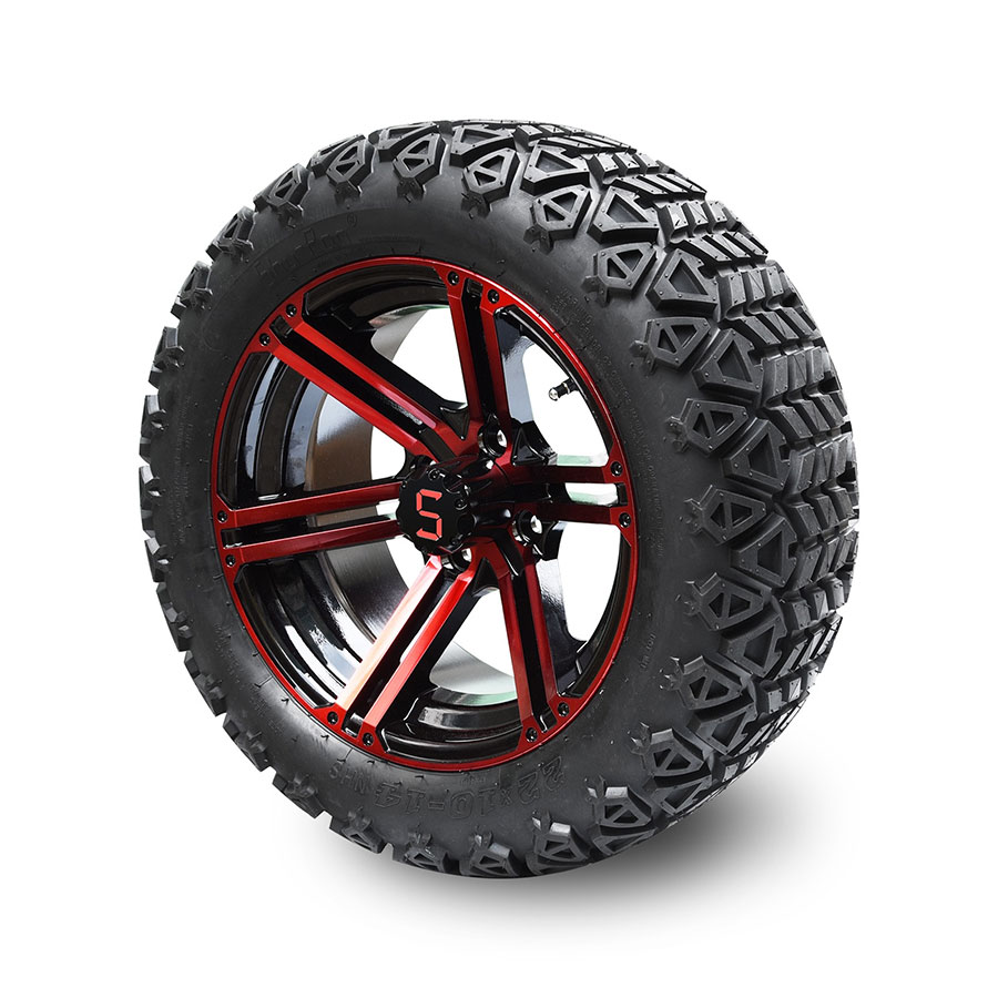 12" Red/Glossy Black Aluminium