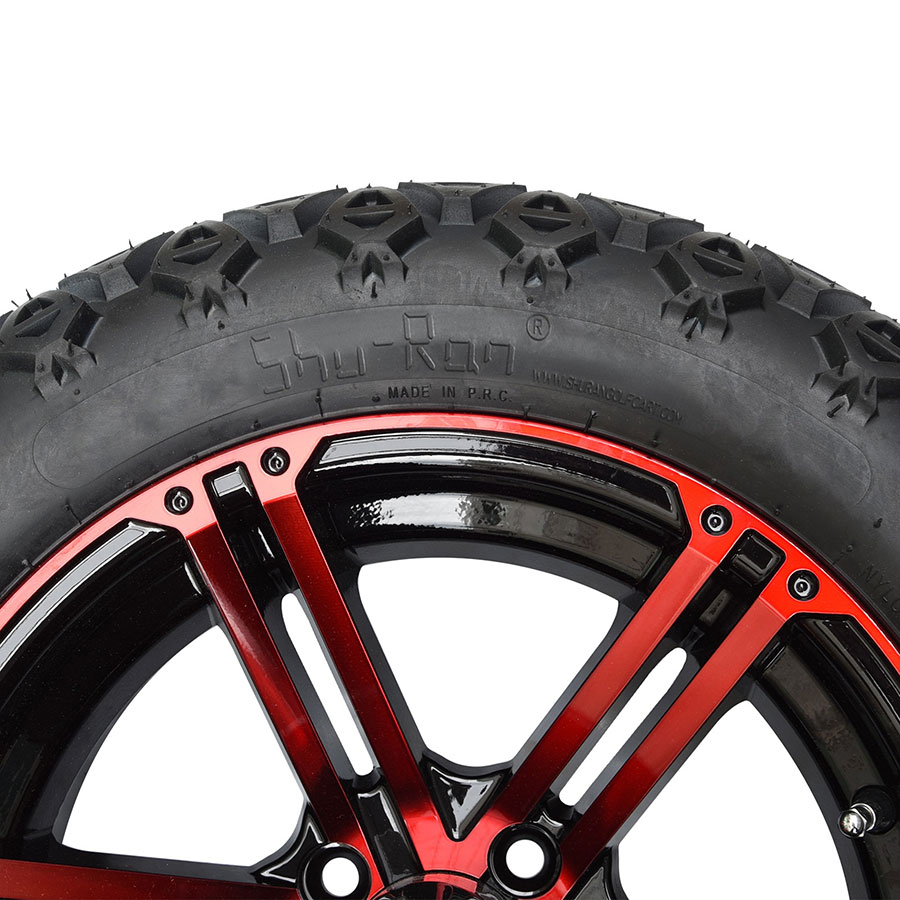 12" Red/Glossy Black Aluminium