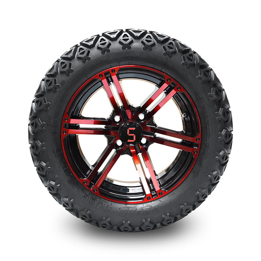 12" Red/Glossy Black Aluminium
