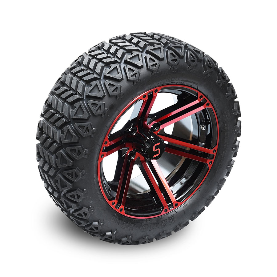 12" Red/Glossy Black Aluminium