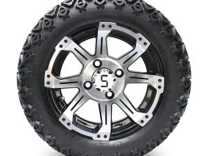 12" Black Aluminium x 8 Spokes